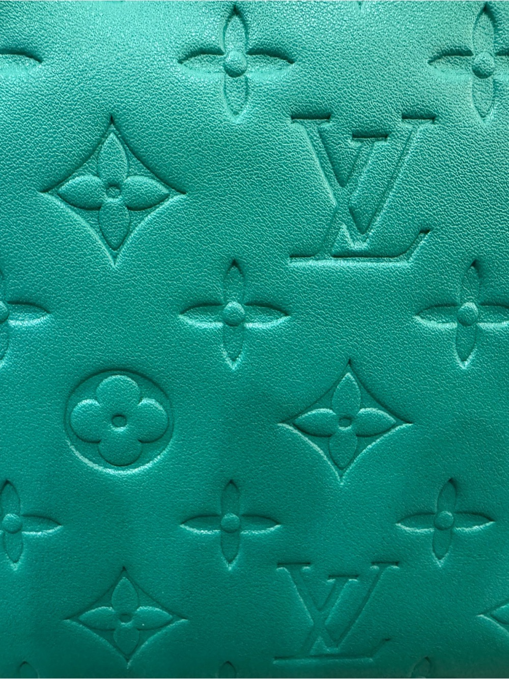 Like a Louis Coussin Monogram Embossed Leather Crossbody Pouch & Black Strap - Picture 2 of 10